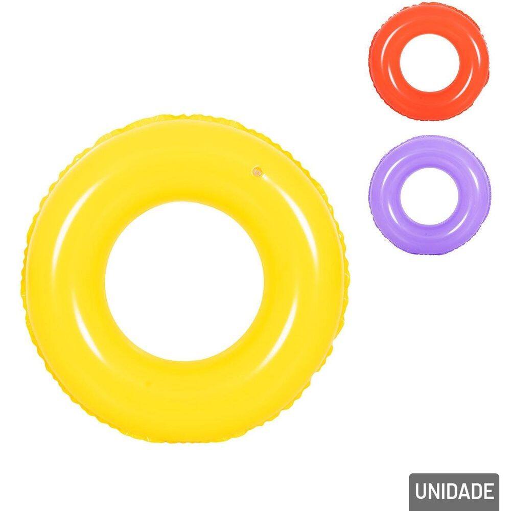 Boia Circular Inflável 76cm Lisa Color - Tudo em Caixa