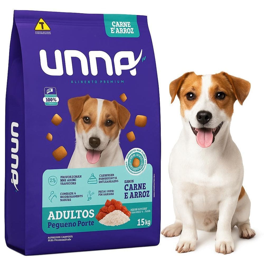 Ração Unna Carne E Arroz 15Kg Adultos Pequeno Porte Premium