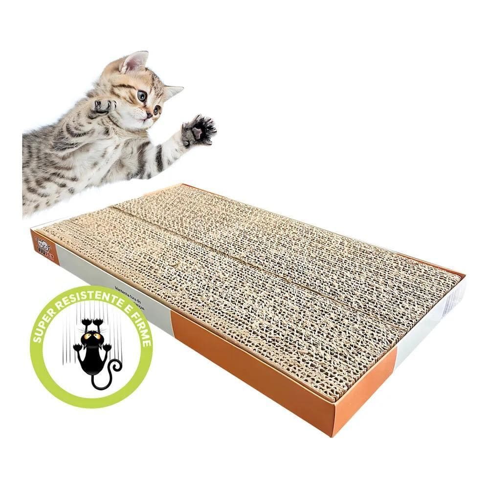 2X Arranhador De Papelão Para Gatos Evita Arranhar Sofá Cort