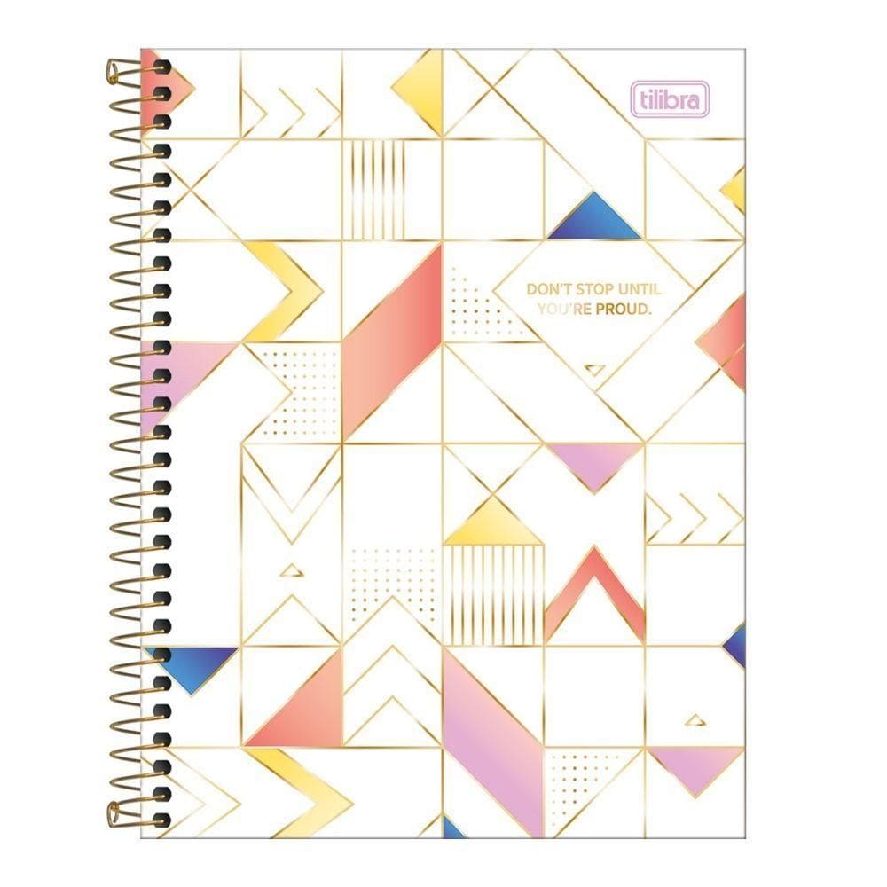 Caderno Espiral Universitário A4 Capa Dura 1 Matéria 80 Folhas Midtown Tilibra Estampa 2