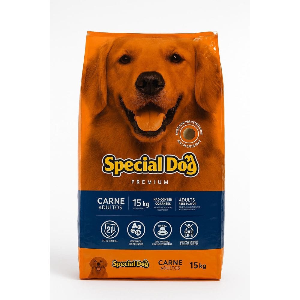 Ação Special Dog Adultos Carne Premium 15Kg Cães Nutrição