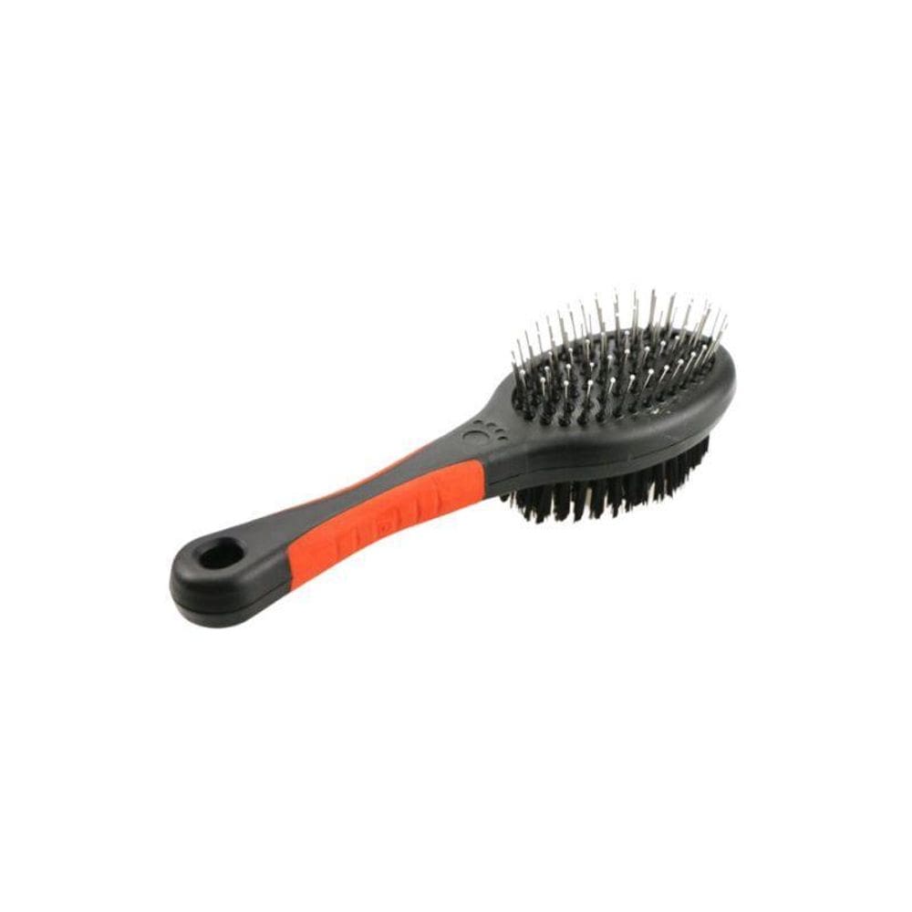 Escova Dupla Black 21Cm Para Cães Gatos Remove Pelos Soltos