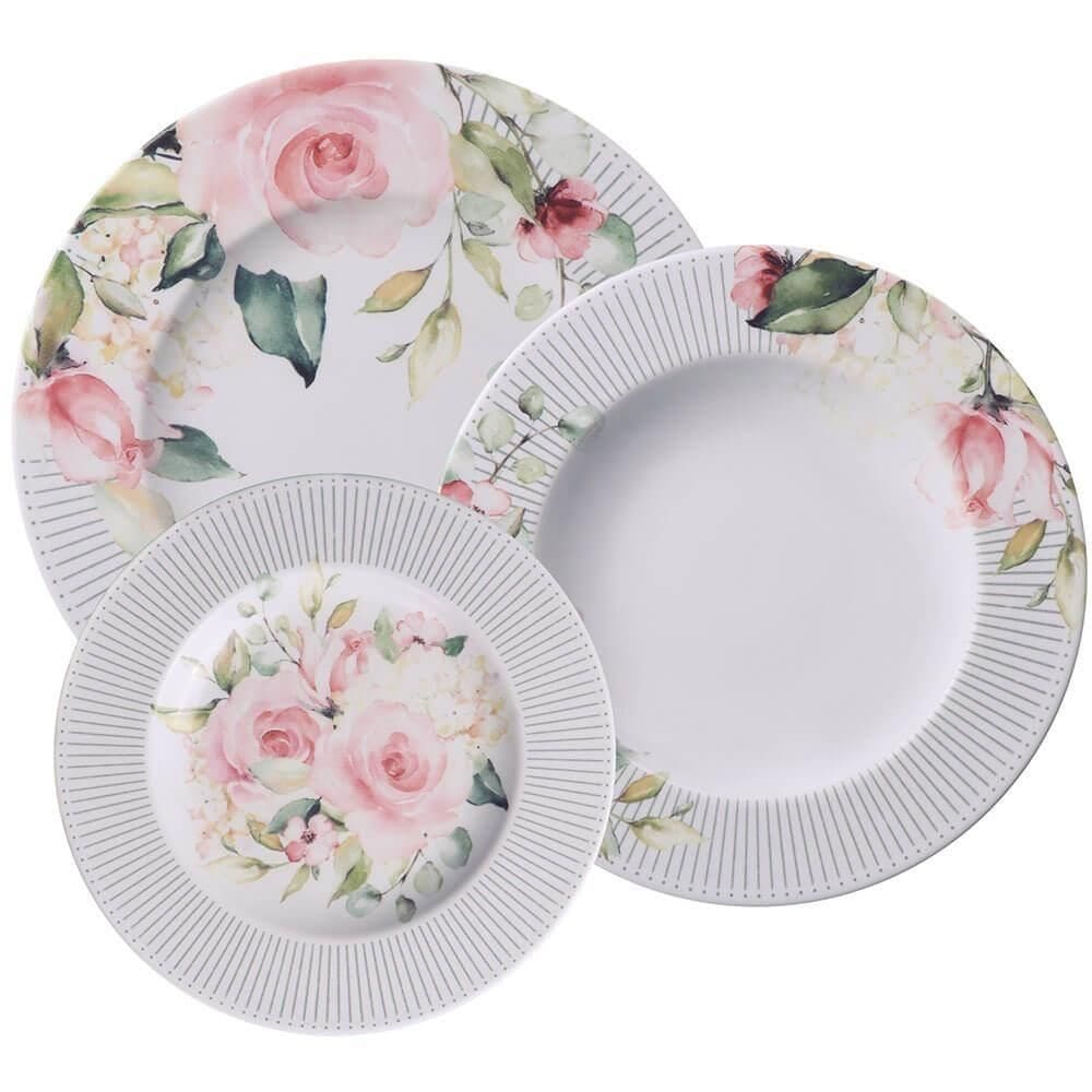 Jogo de Pratos Tramontina Ornatta em Porcelana Decorada 12 Peças 96589049