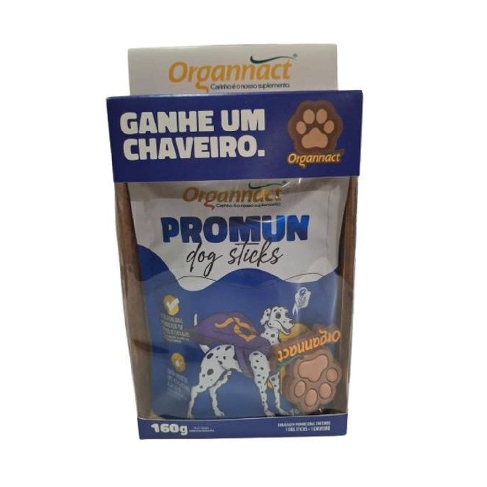 Suplemento Promun Dog Sticks 160G + Chaveiro - Organnact
