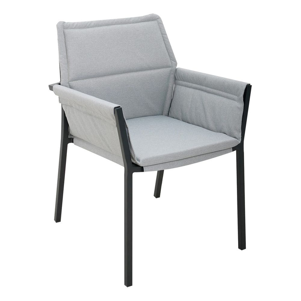 Poltrona Em Aluminio 84x57 Cm Cinza Orion