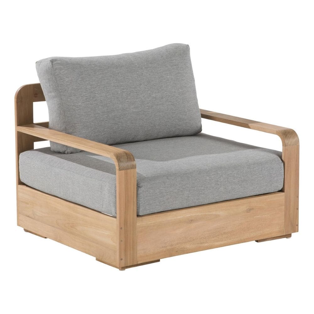 Poltrona Deluxe De Jardim Em Madeira 63x79 Cm Cinza