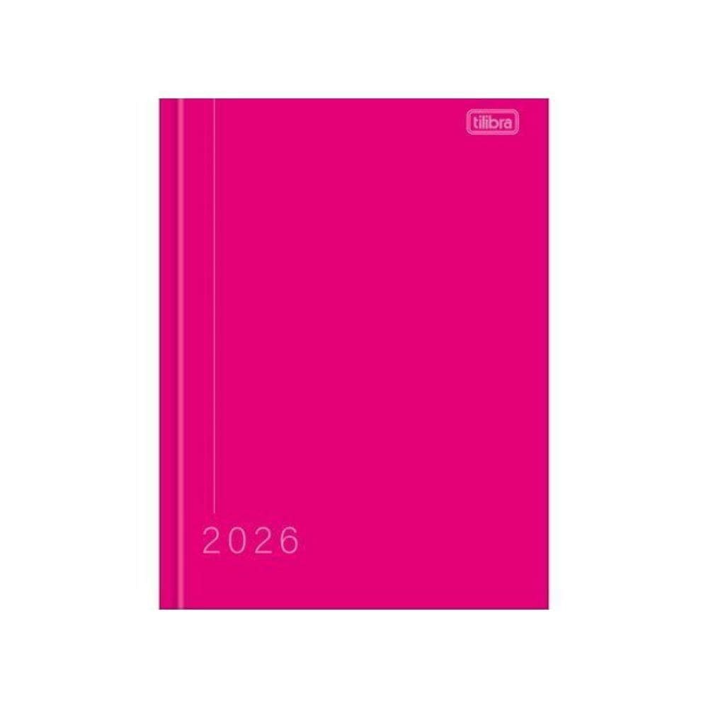 Agenda 2026 Costurada Diária M4 123x166mm Pepper Tilibra Rosa