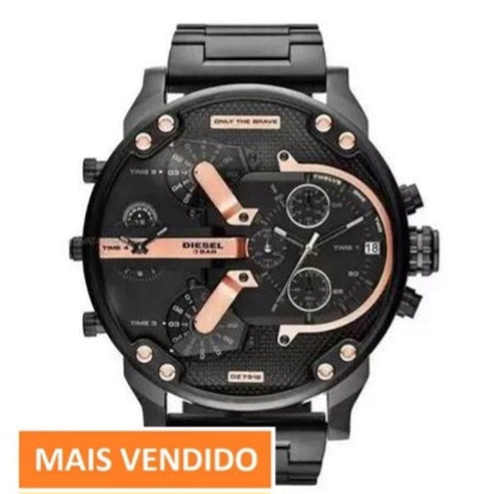 Relógio Masculino Diesel Mr Daddy Dz7312 Rose Completo Total