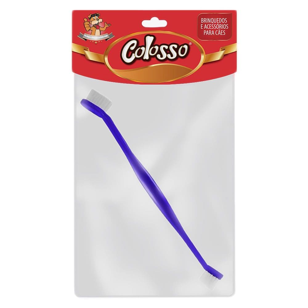 Escova Dental para Cães Colosso Dupla Cores