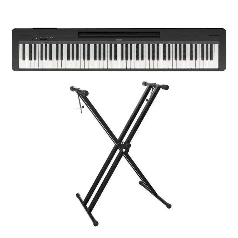 Piano Digital Yamaha Bluetooth P-145 - 88 Teclas GHC Toque Realista + Suporte em X