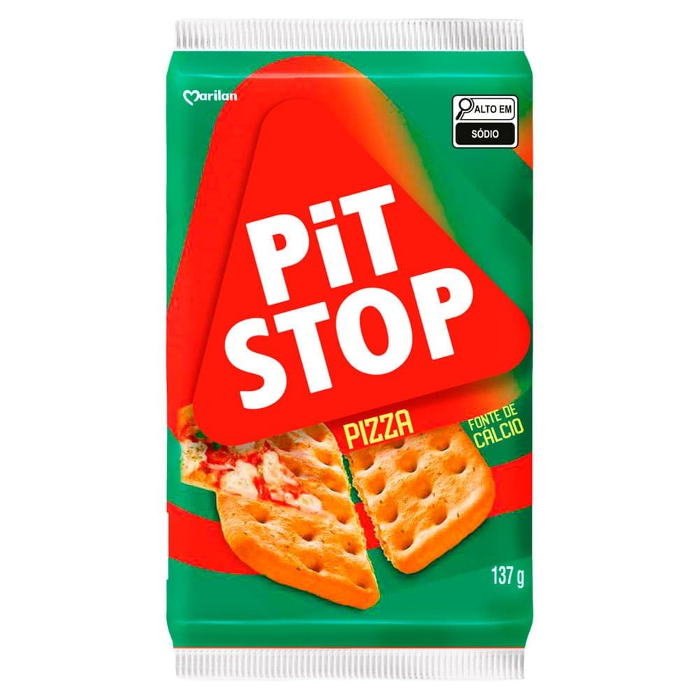 Biscoito Pit Stop Marilan Sabor Pizza 137g