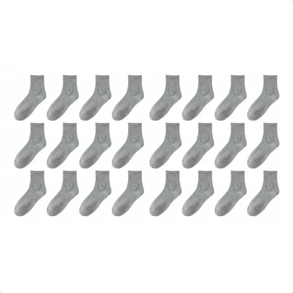 Kit 24 Pares De Meias Cano Médio Cores Neutras 38-44
