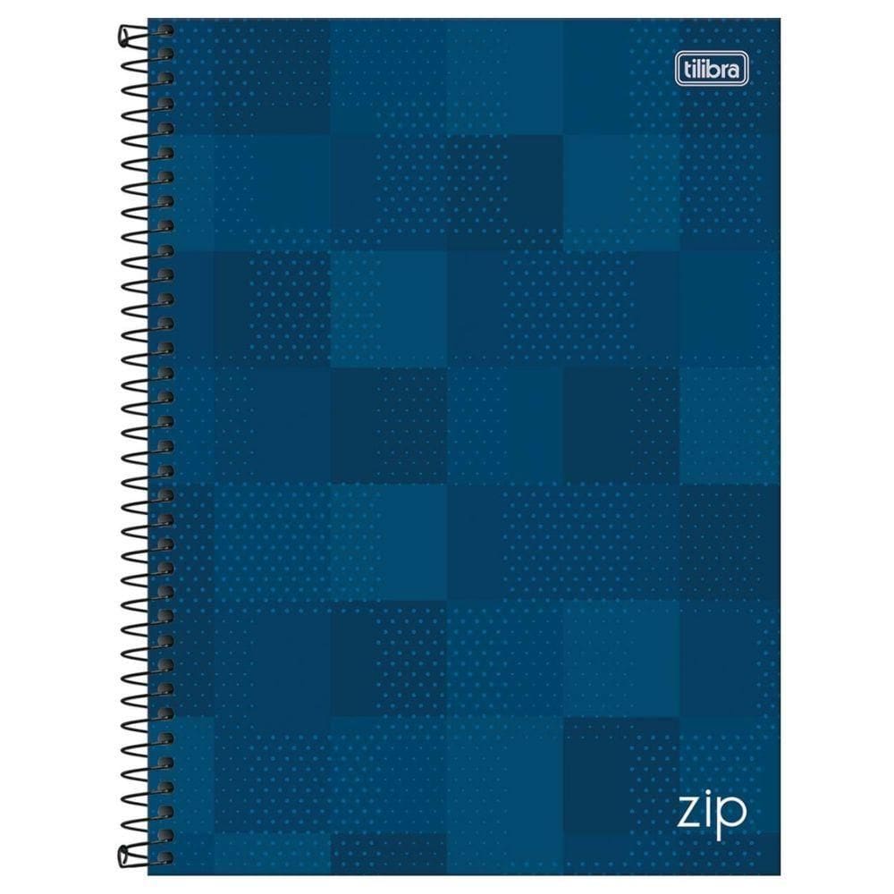 Caderno Espiral Capa Dura Universitário 1 Matéria 80 Folhas Zip Tilibra Azul