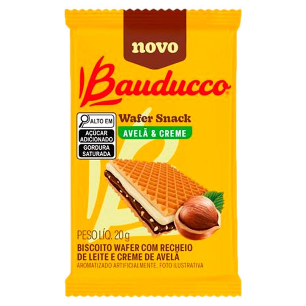Biscoito Wafer Snack Bauducco Avelã e Creme 20g