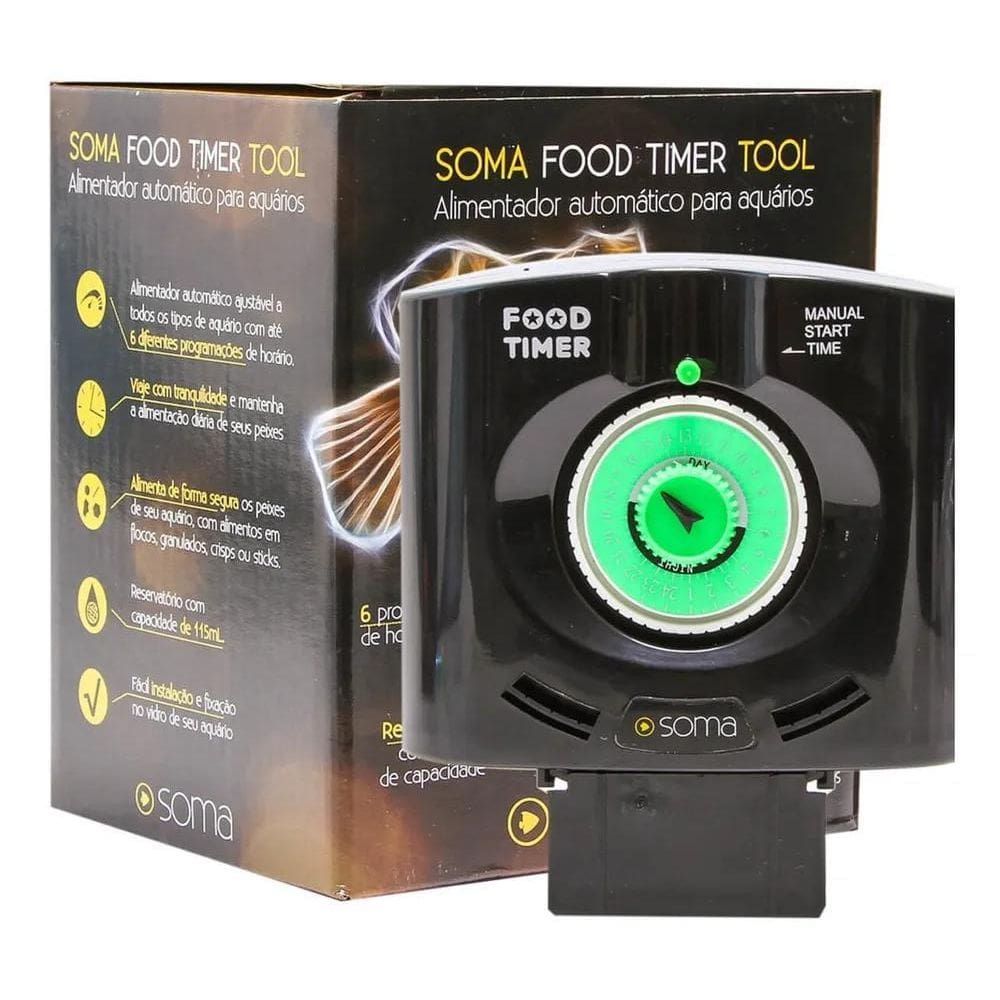 2X Alimentador Automático Soma Food Timer Tool Aquário Féria