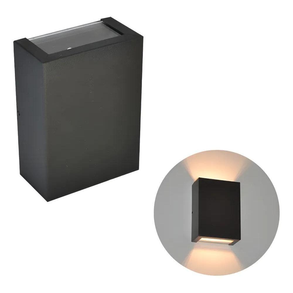 Arandela Alumínio 2 Focos Externa Interna + Lâmpada 5W 3000K