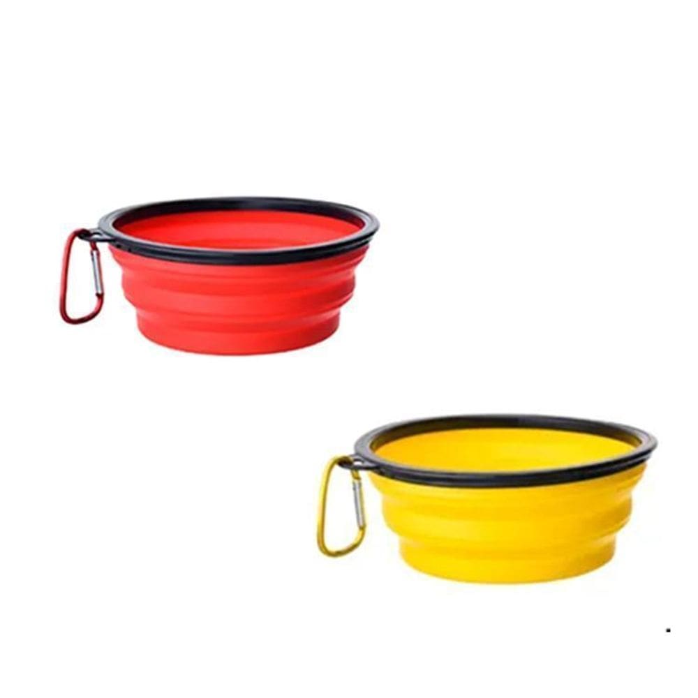 Comedouro Pet Para Passeio Tigela Bebedouro Portátil 350Ml