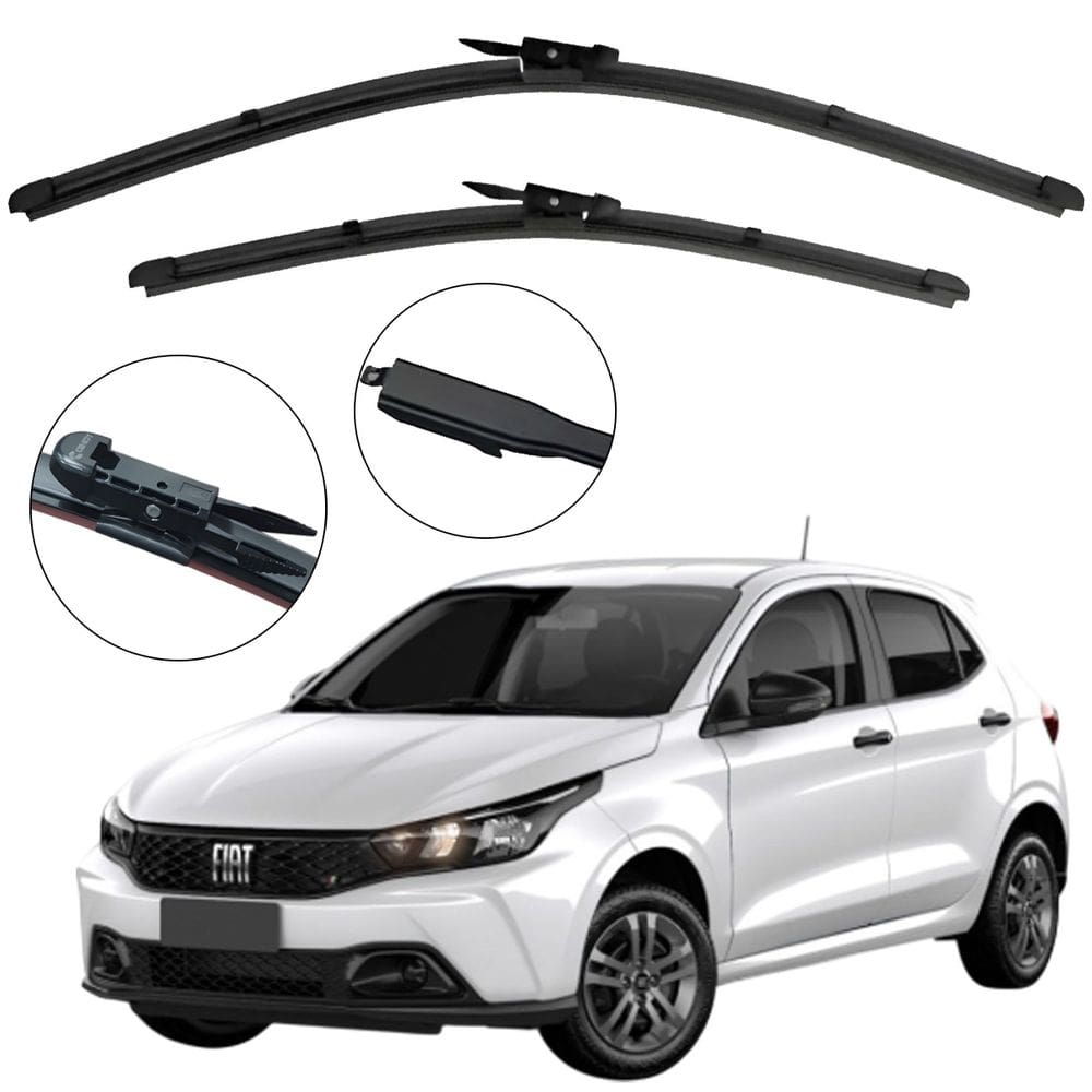 Kit Palheta Dianteira Argo 2017 a 2025 Limpador de Parabrisa de Silicone