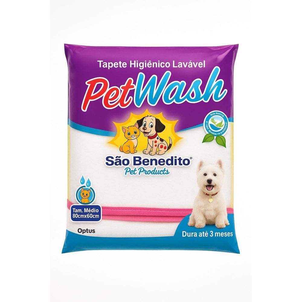 Tapete Higiênico Lavável Petwash 80X60Cm Para Cães E Gatos