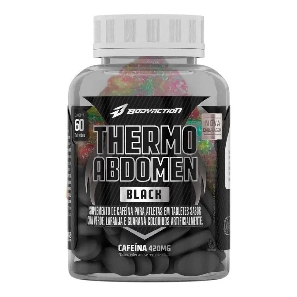 2X Thermo Abdomen Black 400Mg Cafeína 60 Tablets - Bodyactio