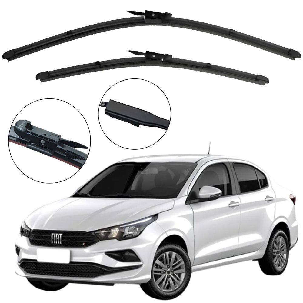 Kit Palheta Dianteira Cronos 2018 a 2024 Limpador de Parabrisa de Silicone