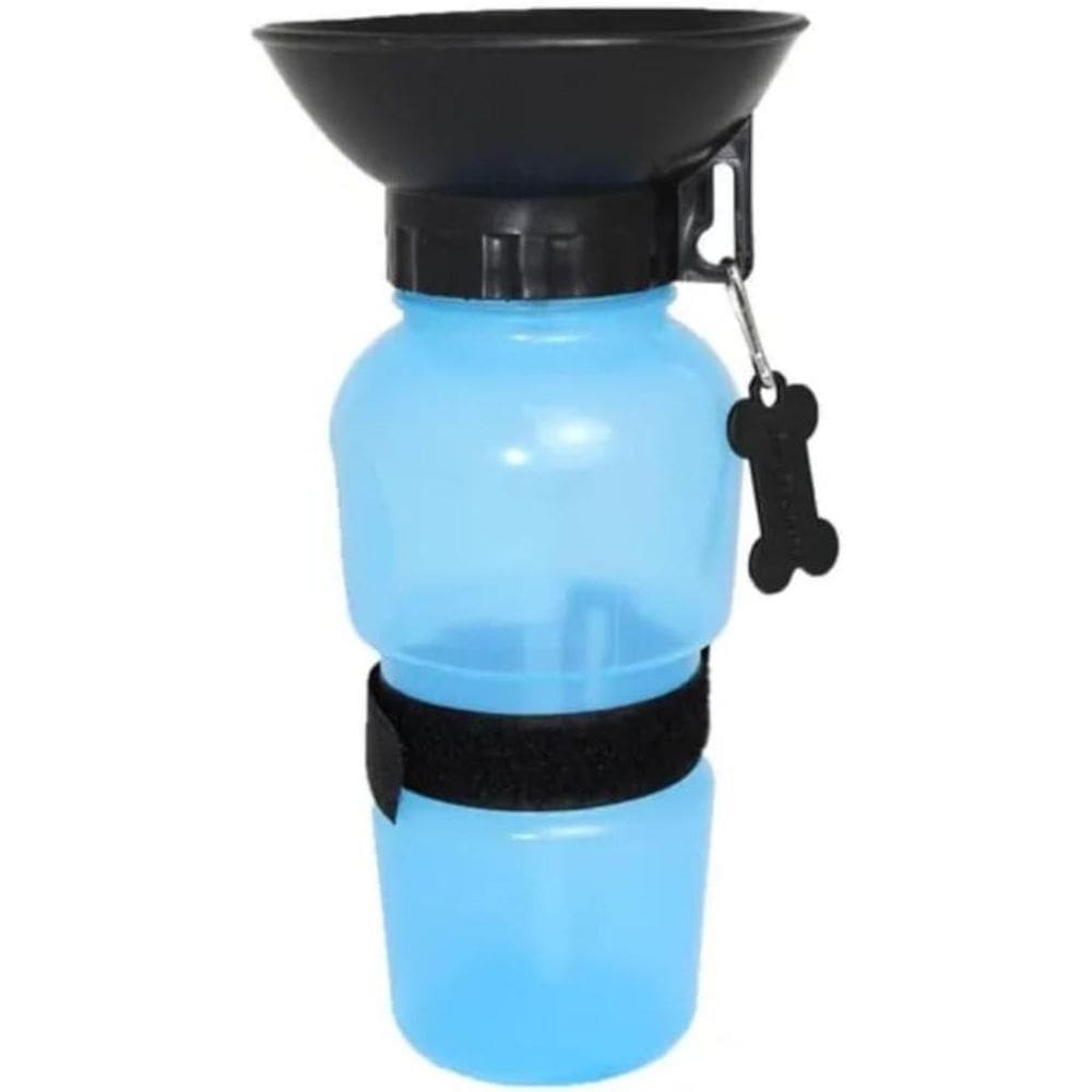 Garrafa De Agua Acquadog Para Passeio Pet Cor Azul 500Ml