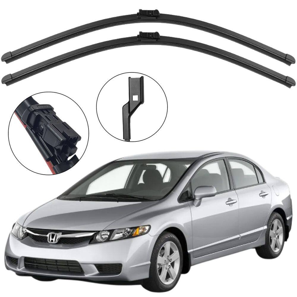 Kit Palheta Dianteira New Civic 2007 a 2011 Limpador de Parabrisa de Silicone