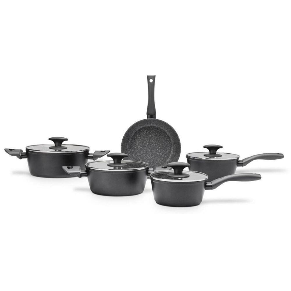 Jogo De Panelas 05 Peças Brinox Com Indução Preto