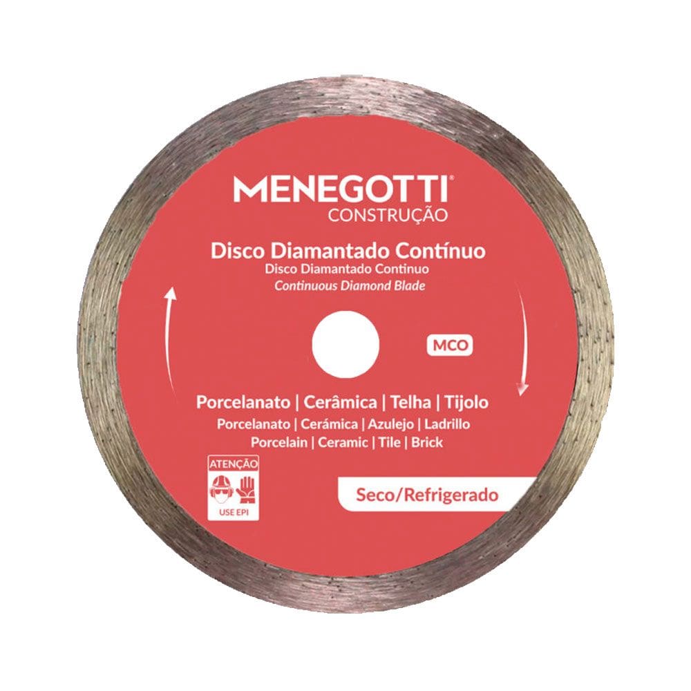 Disco Diamantado Continuo 4.3/8 Pol (110mm) MCO Menegotti
