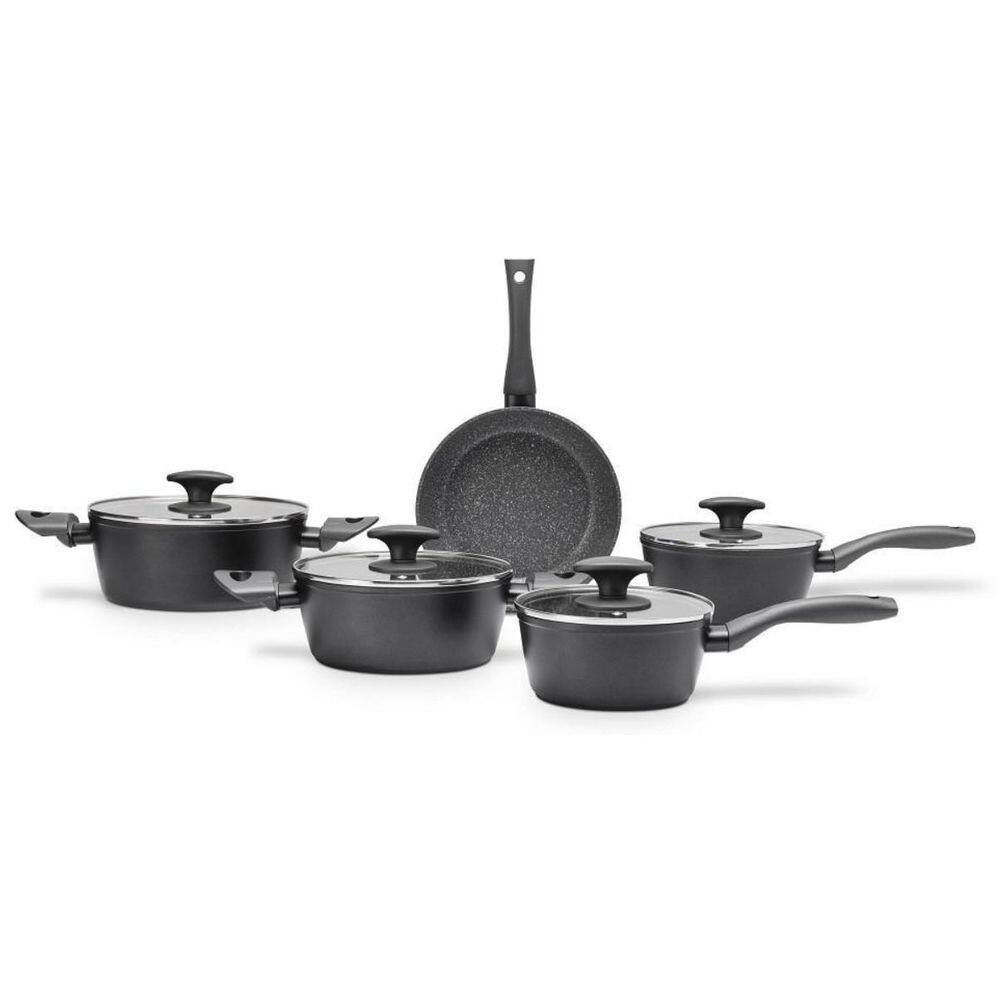 Jogo De Panelas 05 Peças Brinox Com Indução Preto