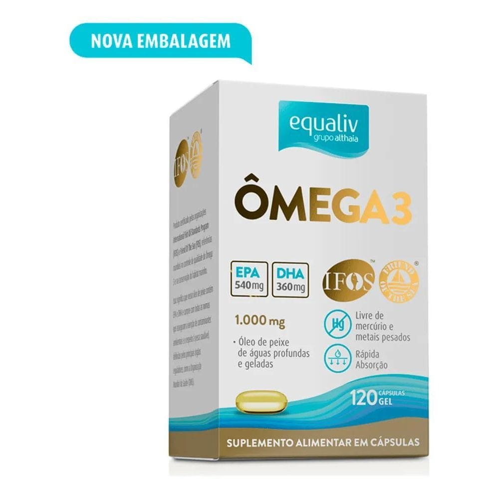2X Ômega 3 Equaliv 120 Cápsulas - Ifos + Fos Alta Pureza