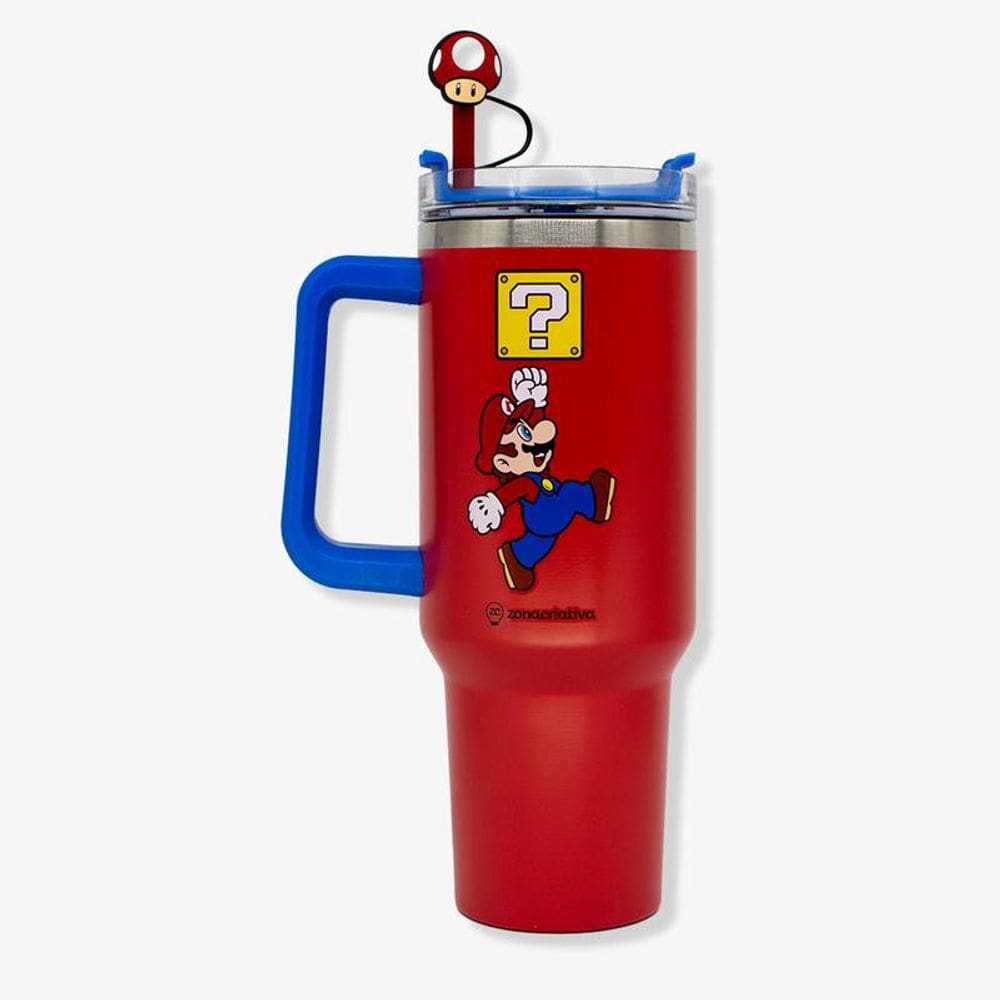 Canecao Tumbler C/Pingente 1,15Lt Super Mario