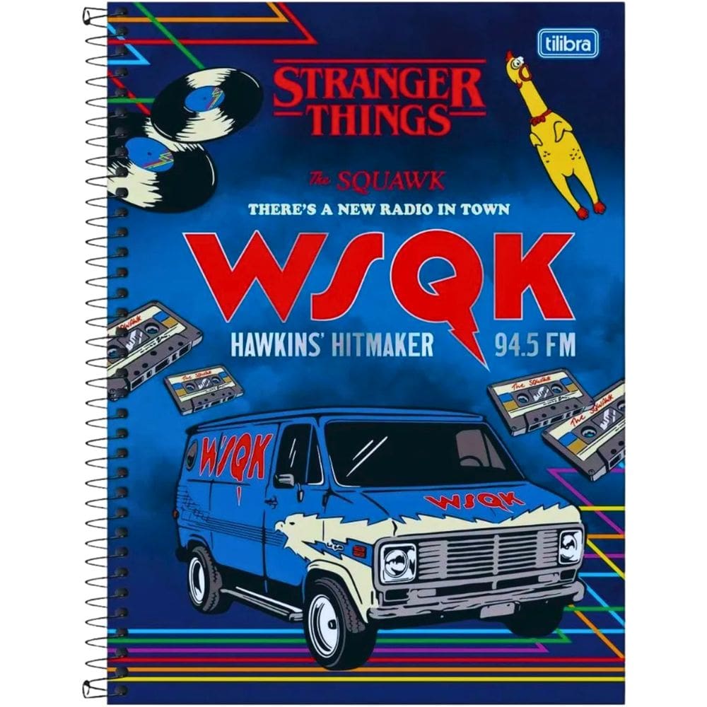 Caderno 1x1 Capa Dura Stranger Things 80 Folhas Tilibra