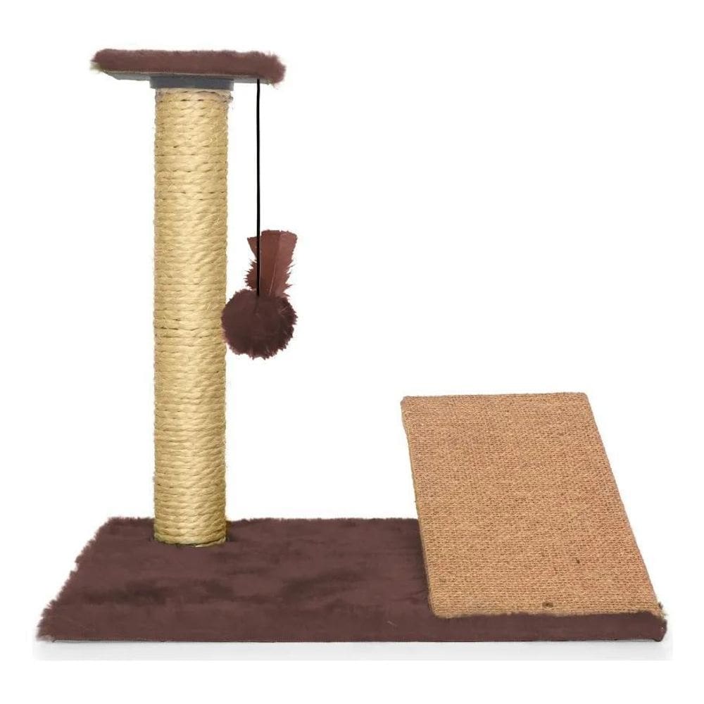 2X Arranhador Gato Rampa Sisal Com Brinquedo Exclusivo Cor M