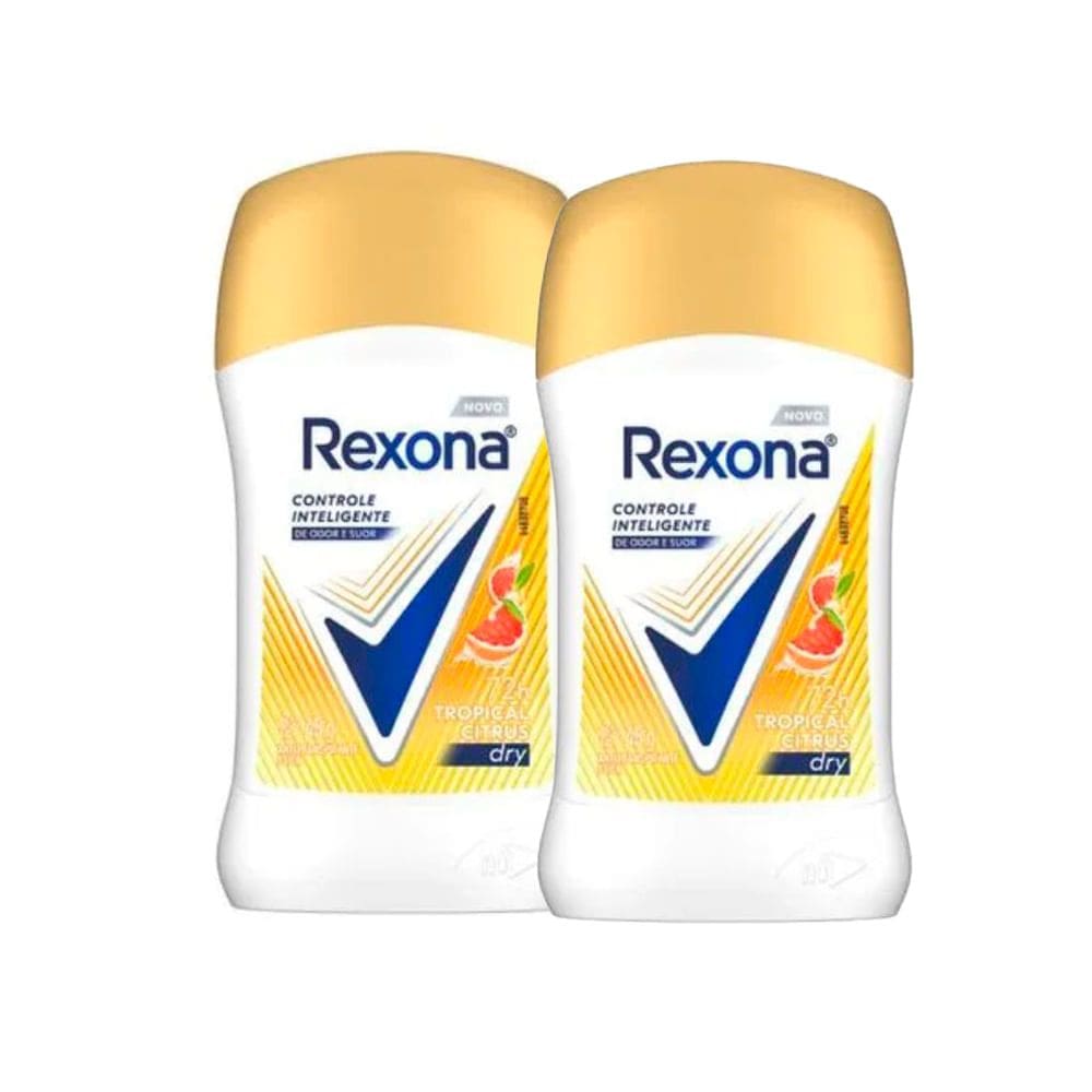 Kit 2 Desodorante Rexona 72h Tropical Citrus Dry 45g
