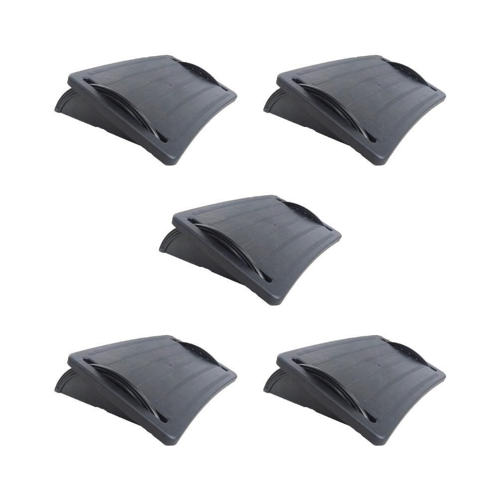 Kit 5 Apoios Pés Nr17 Ergonomico Preto Homeoffice Escritório