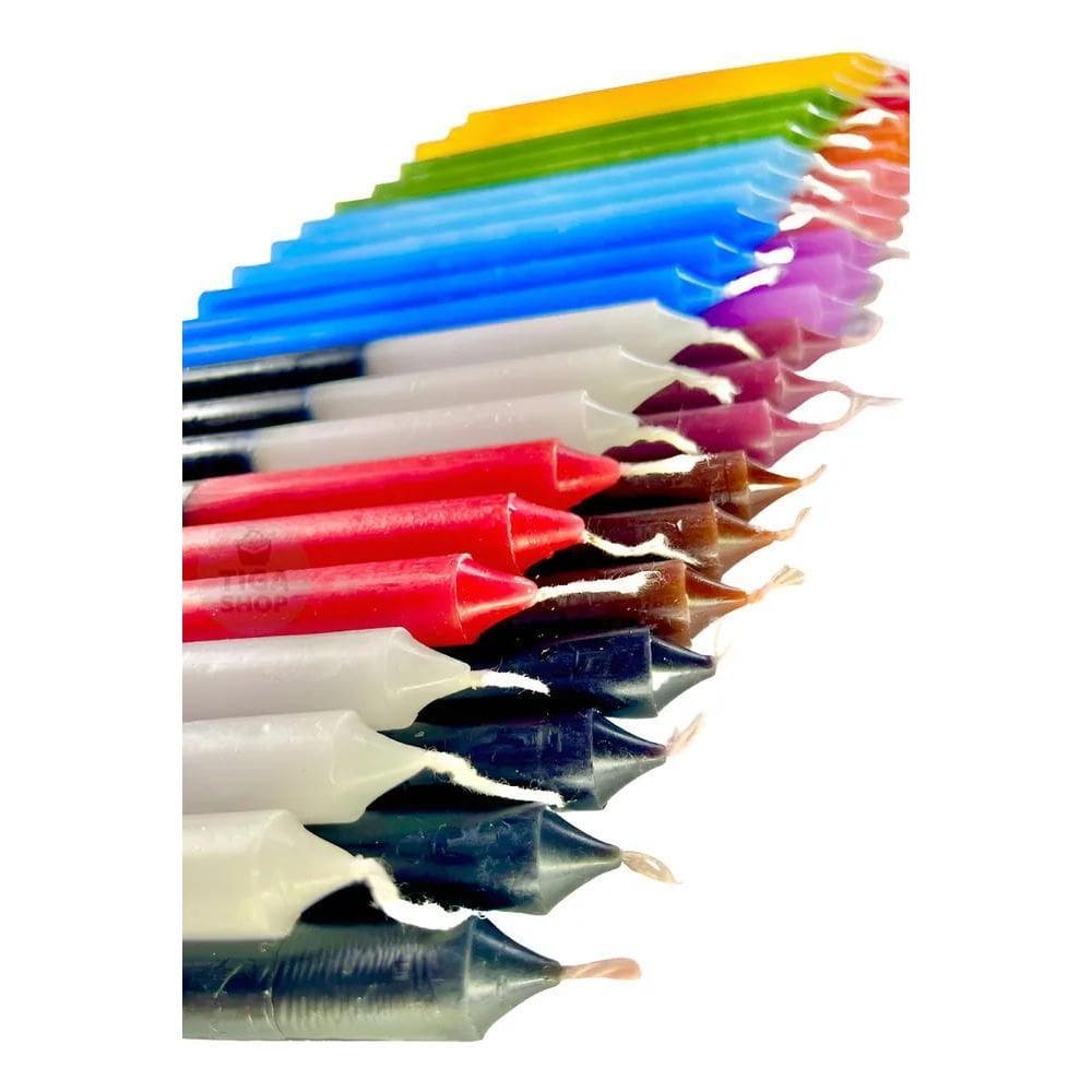 Vela Palito Coloridas E Branca Kit 100 Und 16 Cm