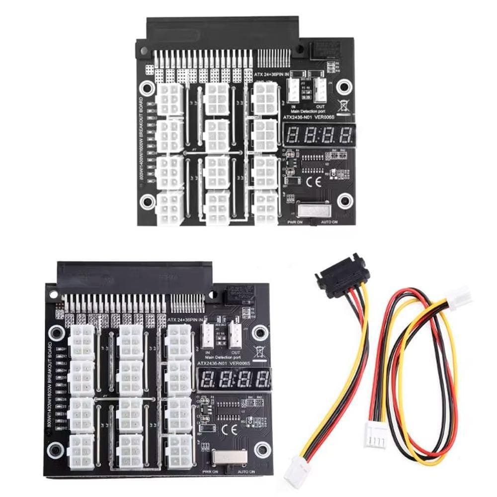 Placa Adaptadora Fonte 2200W 12X 6P 36+24 Pinos Alimentação