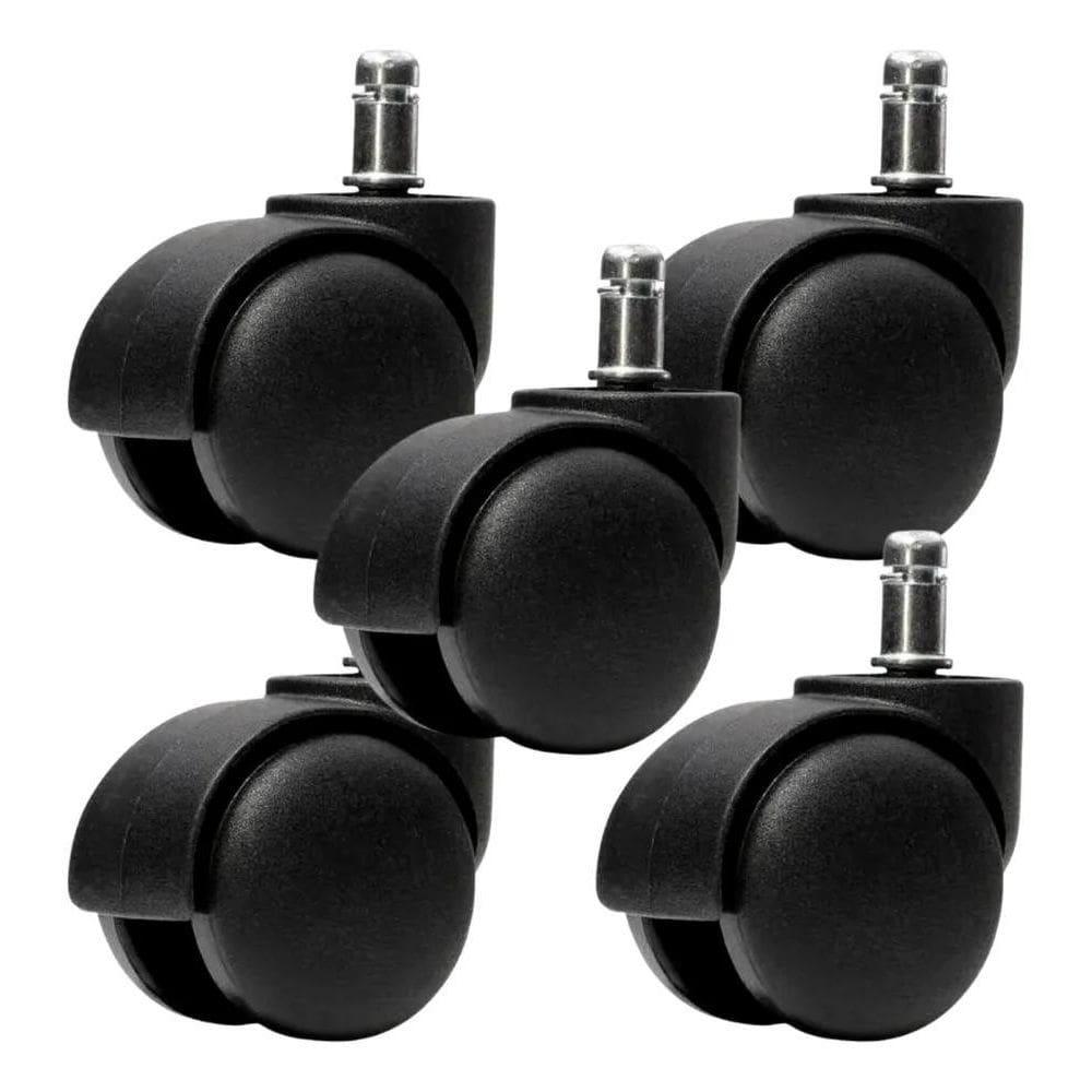 2X Kit 5 Rodízios Para Cadeira De Escritório Preto Beltools