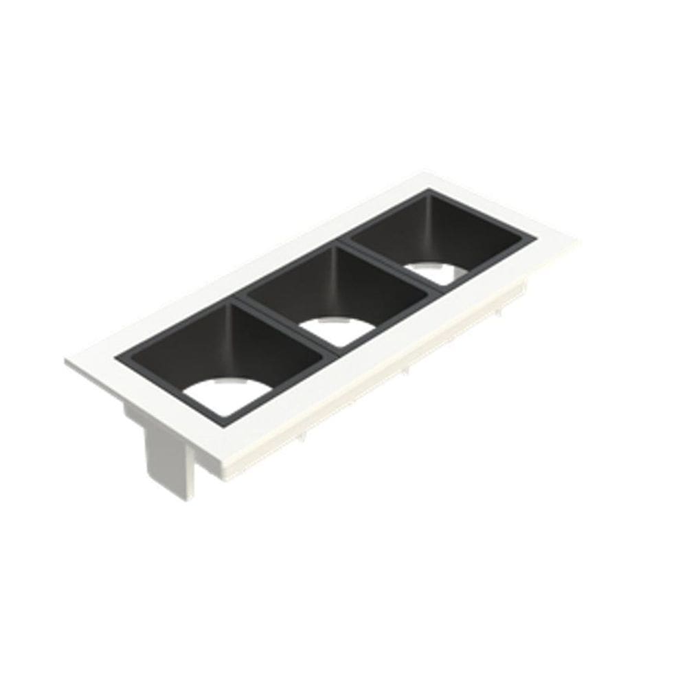 Spot Embutir Linea Mr11 Triplo Branco / Preto