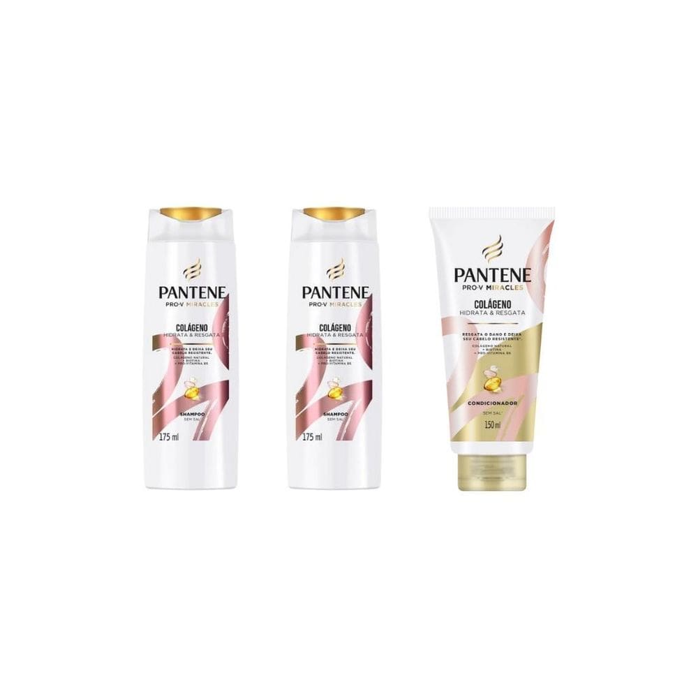 Kit Pantene Colageno 2 Shampoo 175Ml + 1 Condicionador 150Ml