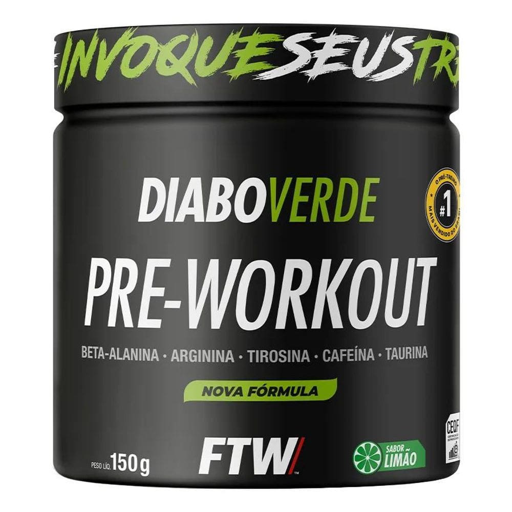 2X Suplemento Em Pó Verde Pre Treino Pre Workout Pote 150G S