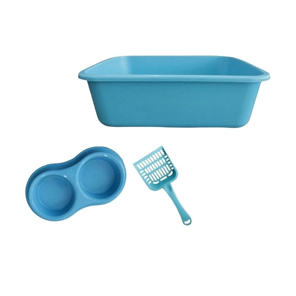 Kit Higiênico Elite Completo Para Pets Bandeja Pá Comedouro