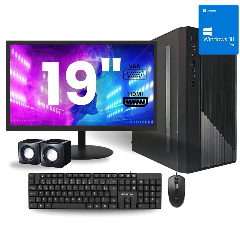 Pc Computador Completo Intel I5 8Gb Ssd 240 Gb Monitor 19