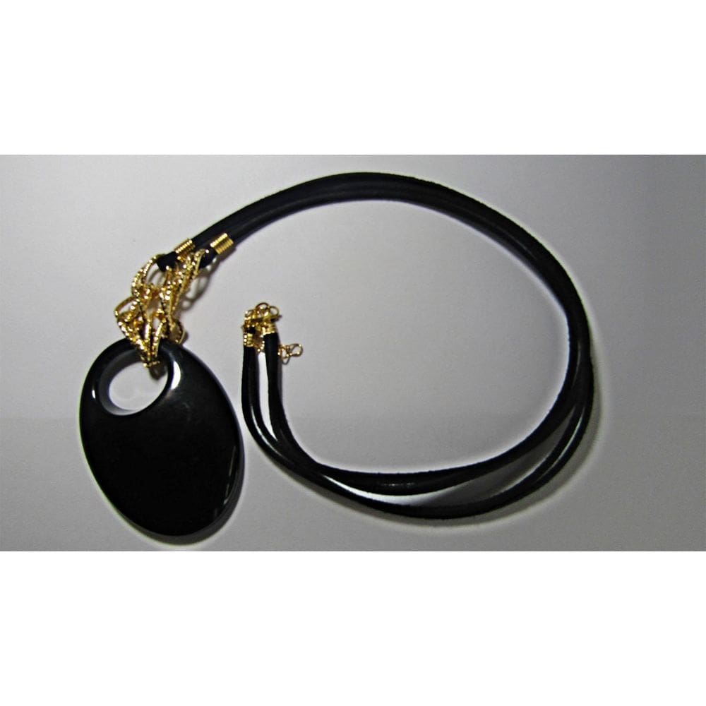 Colar Artesanal Pingente De Acrílico E Cordão De Camurça F