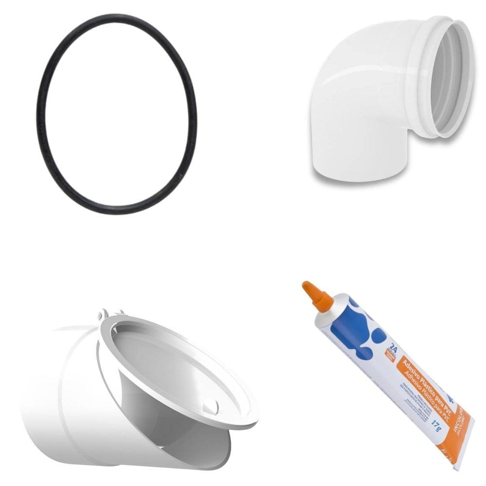 Válvula Retenção + Joelho + Anel De Vedação+Adesivo Pvc 17G