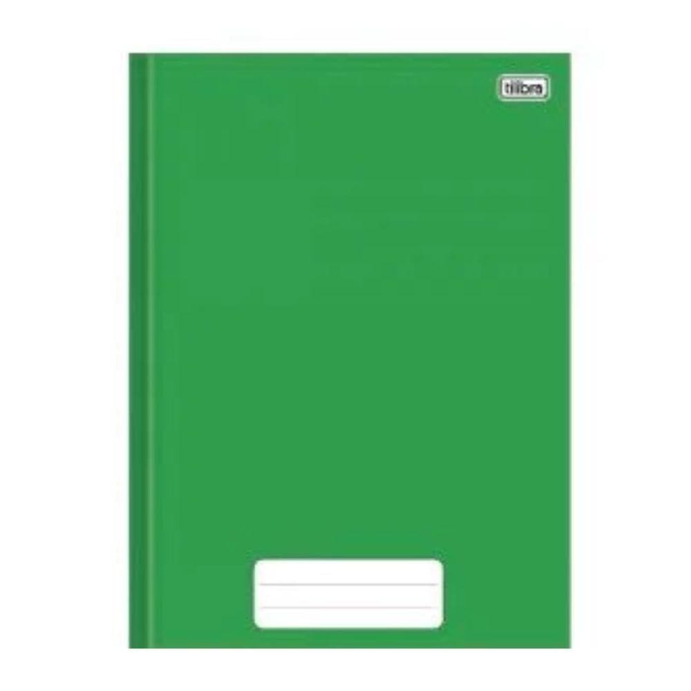 Caderno Brochura Capa Dura 1/4 Pequeno 80 Folhas Pepper Tilibra Verde