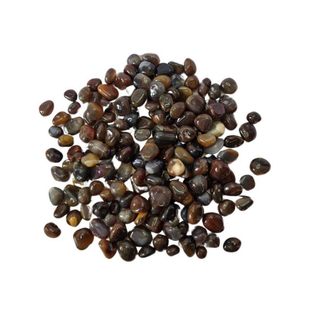 Pedra Ágata Caramelo 1 A 2 Cm Rolada 1Kg Natural