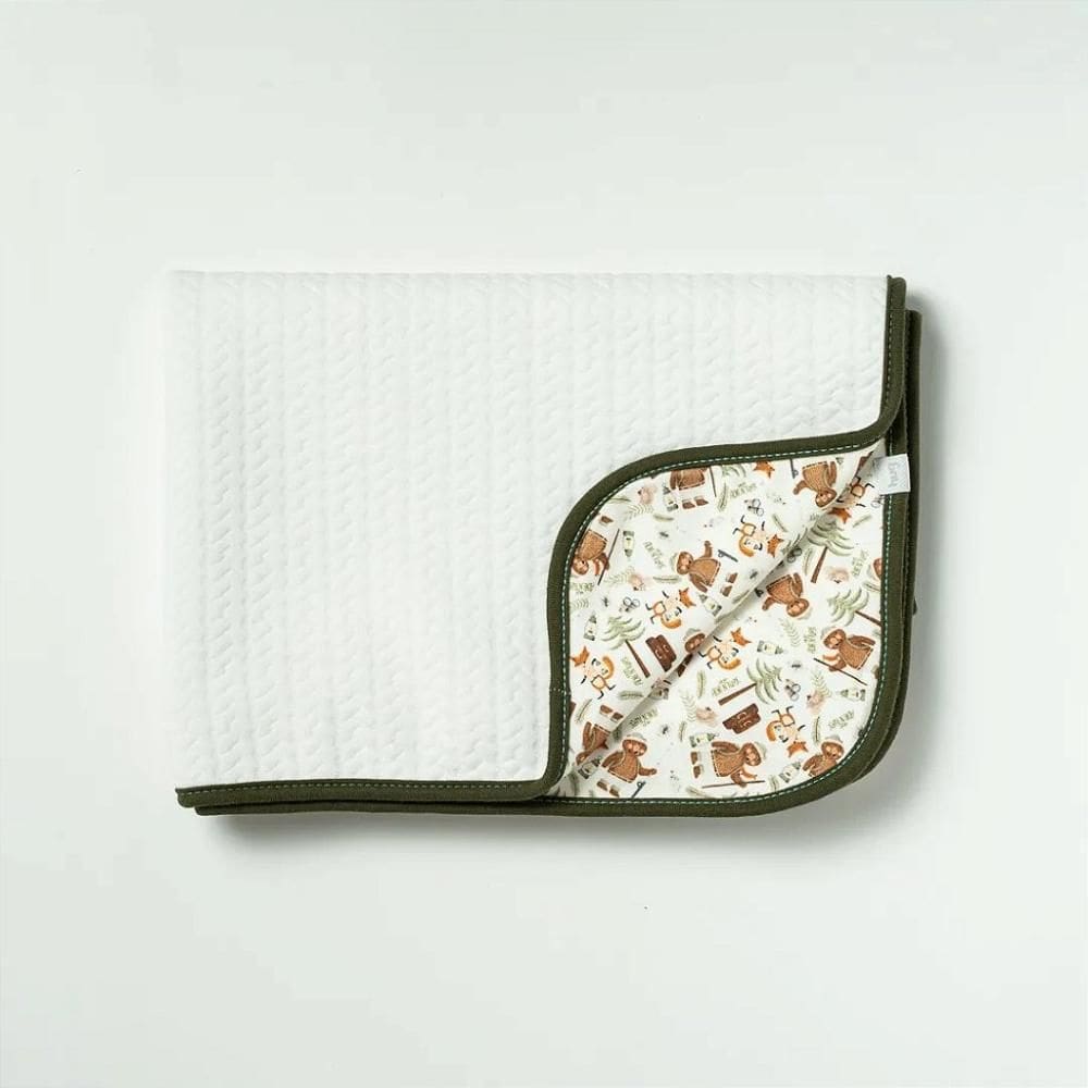 Manta De Matelassê Hug Camping Verde Musgo