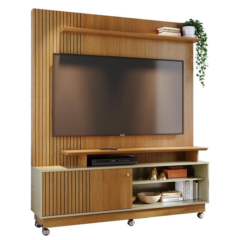 Estante Home Theater Ares para TV até 65” com Rodízios - Madetec